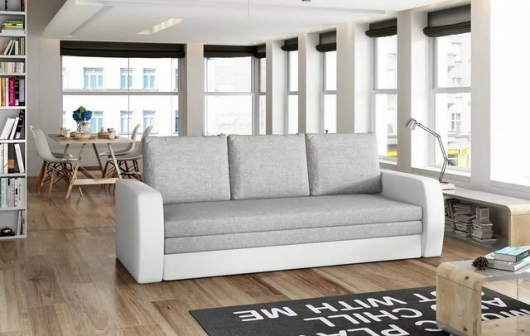 JVmoebel Schlafsofa, Schlafsofa Stoff Neu Sofa mit Bettfunktion 3 Sitz Sofa günstig online kaufen