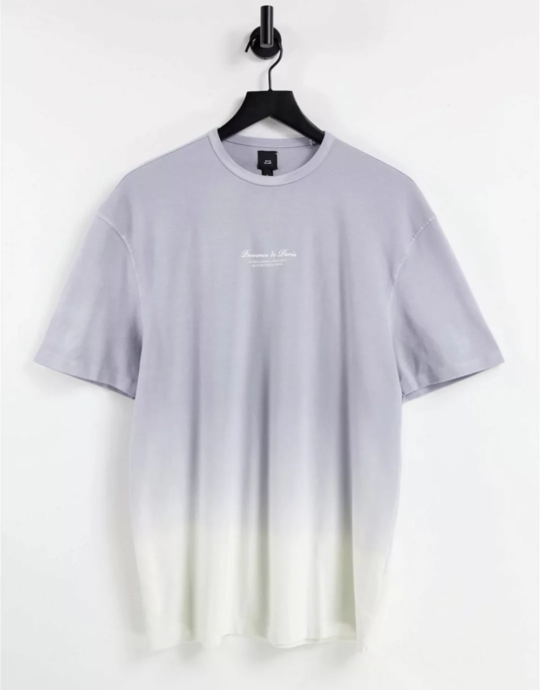River Island – T-Shirt mit Batikmuster in Grau günstig online kaufen