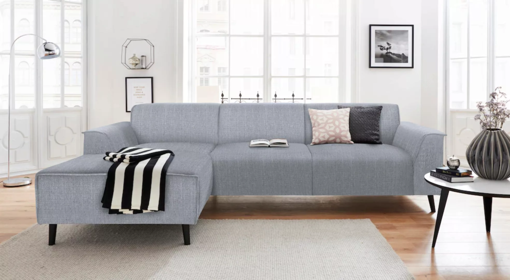 DOMO collection Ecksofa "Amora L-Form", mit Recamiere, inklusive komfortabl günstig online kaufen