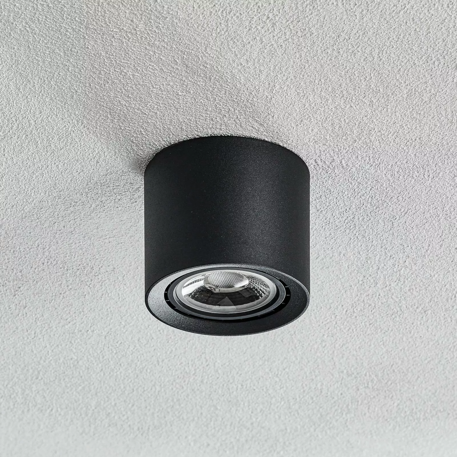 LED Deckenstrahler Fedler in Schwarz GU10 12W 820lm rund günstig online kaufen