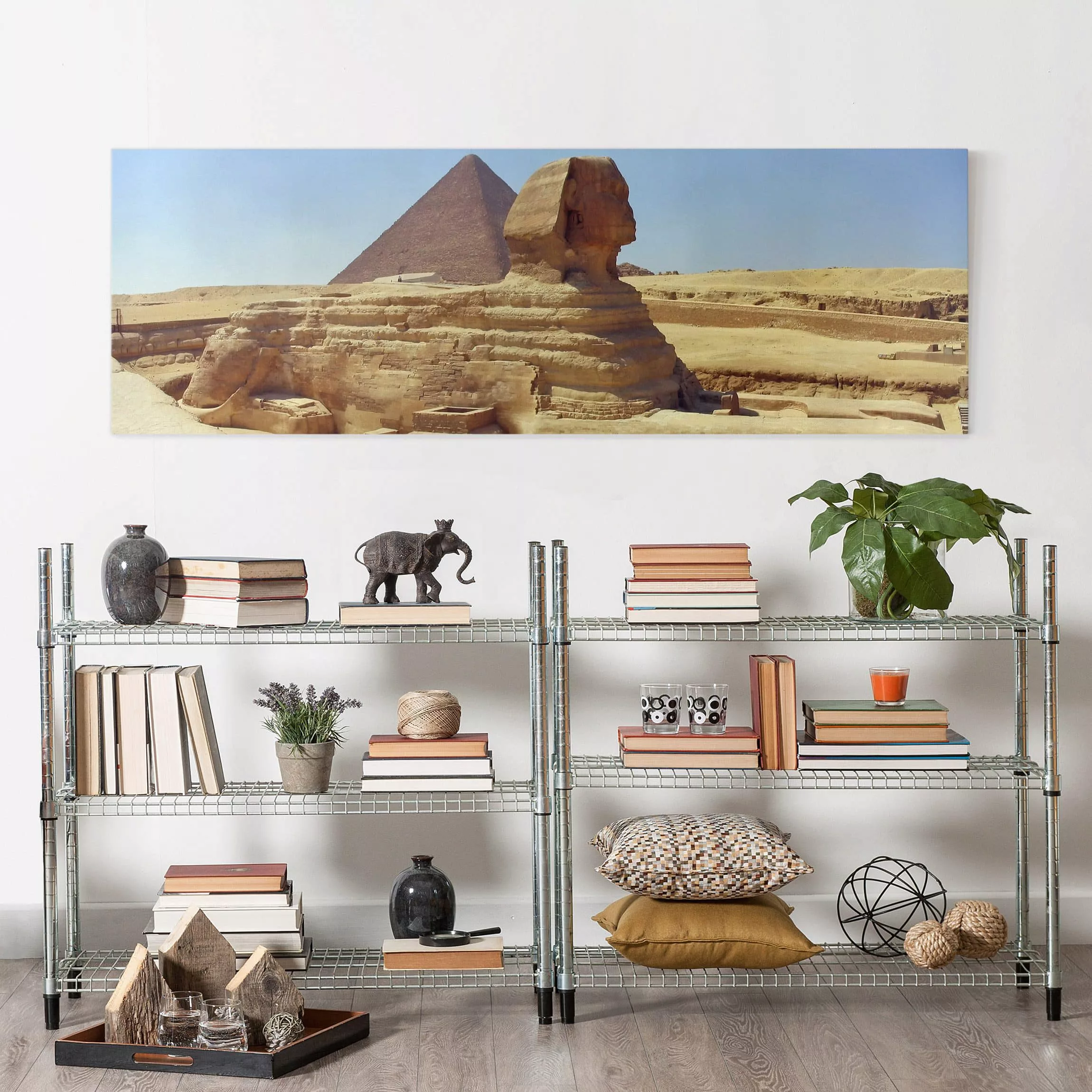 Leinwandbild Spirituell - Panorama Geheimnisvolle Sphinx günstig online kaufen