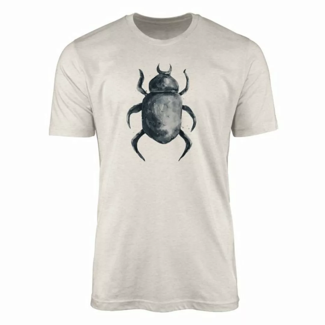 Sinus Art T-Shirt Herren Shirt 100% Bio-Baumwolle T-Shirt Aquarell Motiv Kä günstig online kaufen