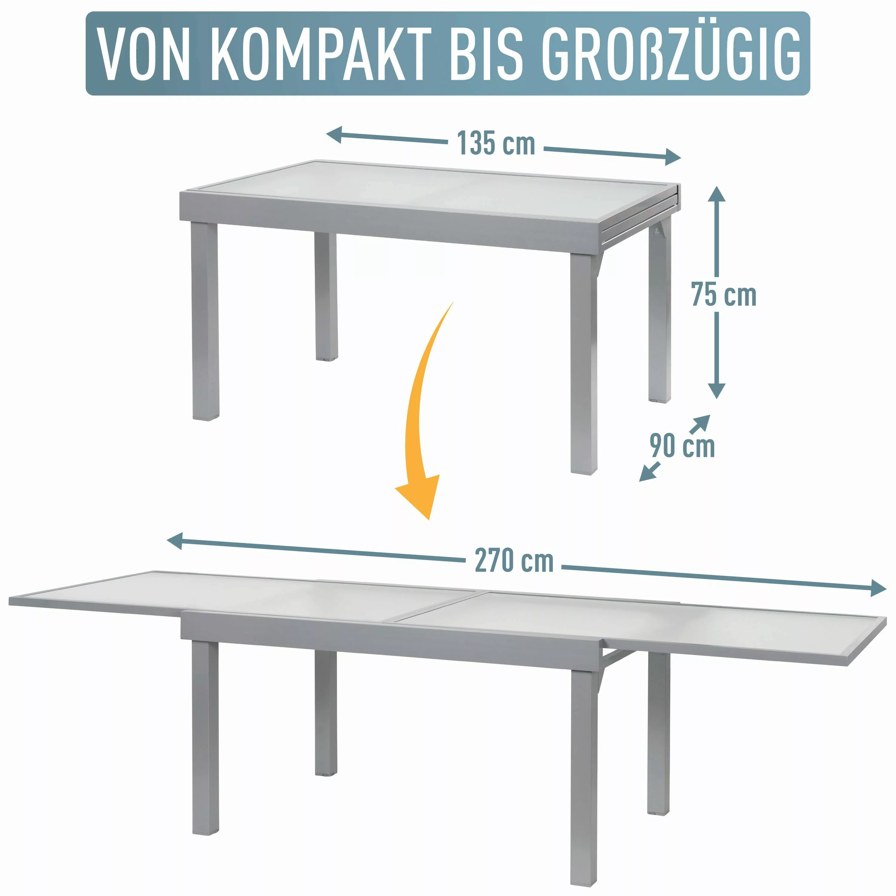 ib style Gartentisch Diplomat XXL Ausziehtisch günstig online kaufen