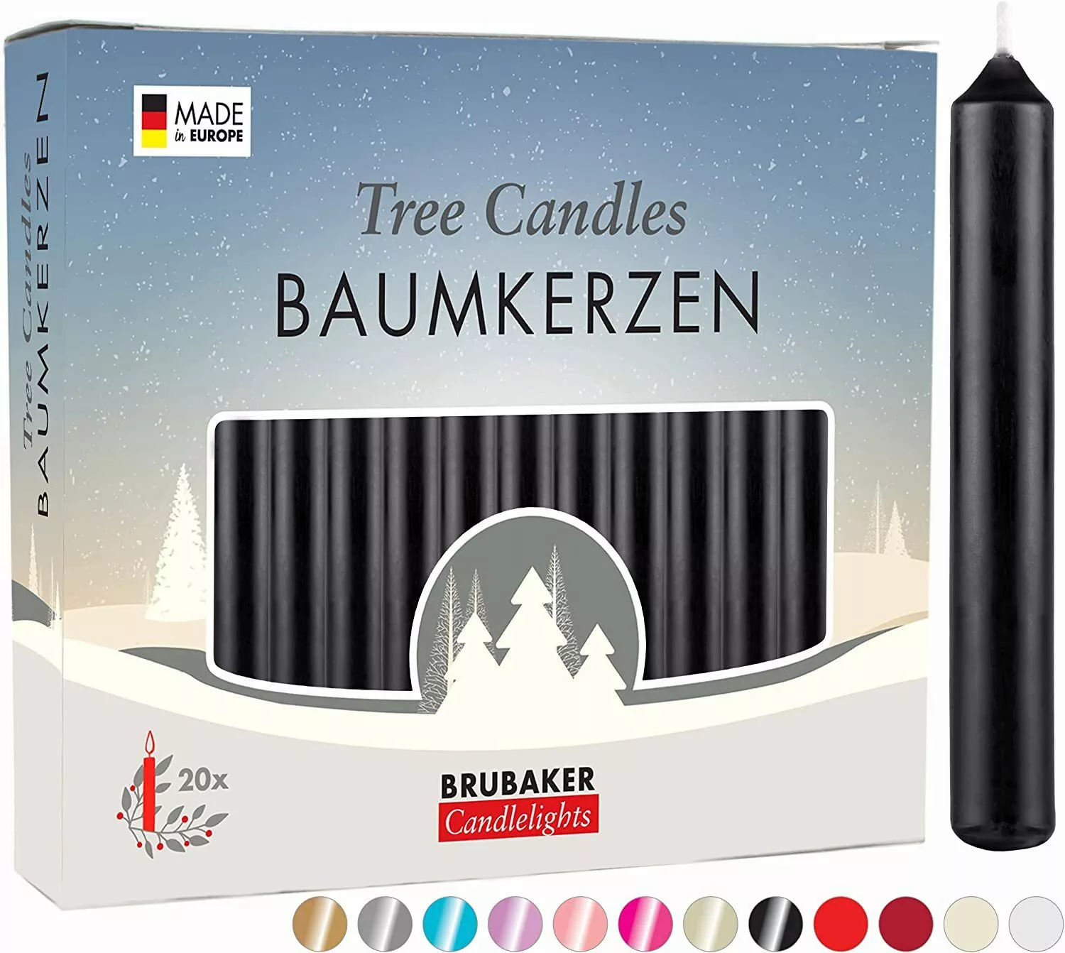 BRUBAKER Tafelkerze Baumkerzen aus Wachs (200er günstig online kaufen