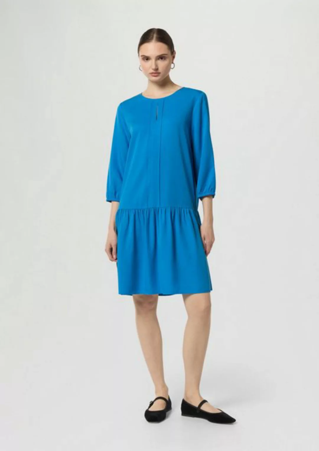 comma casual identity Minikleid Kleid aus Lyocell mit Logo-Detail Logo, Raf günstig online kaufen