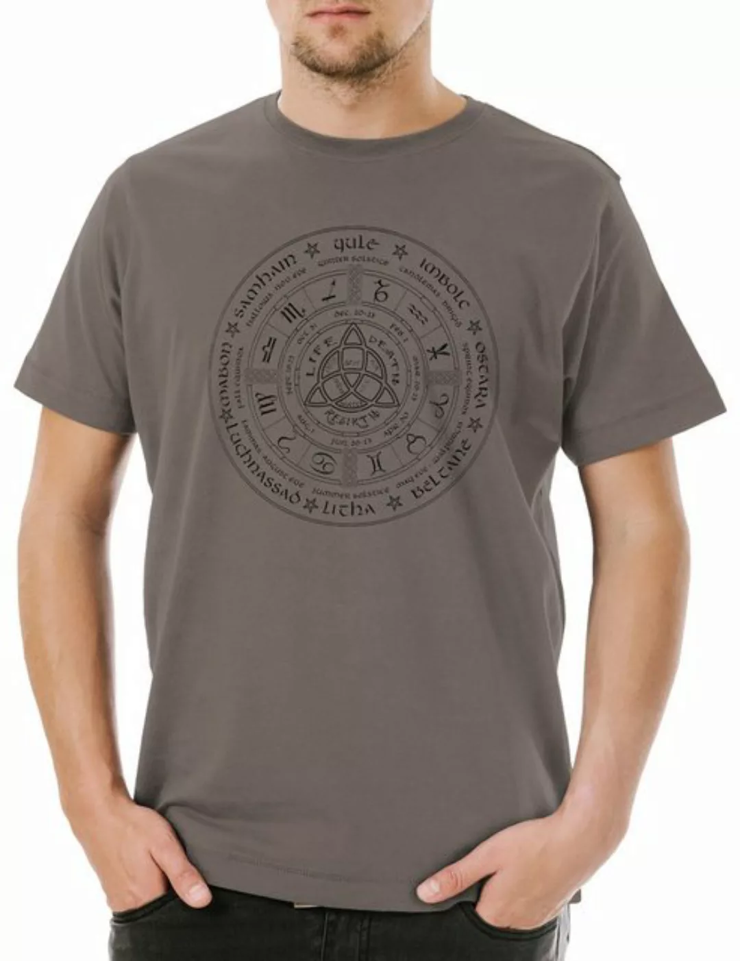 Urban Backwoods Print-Shirt Wheel Of The Year Cthulhu Herren T-Shirt Lovecr günstig online kaufen