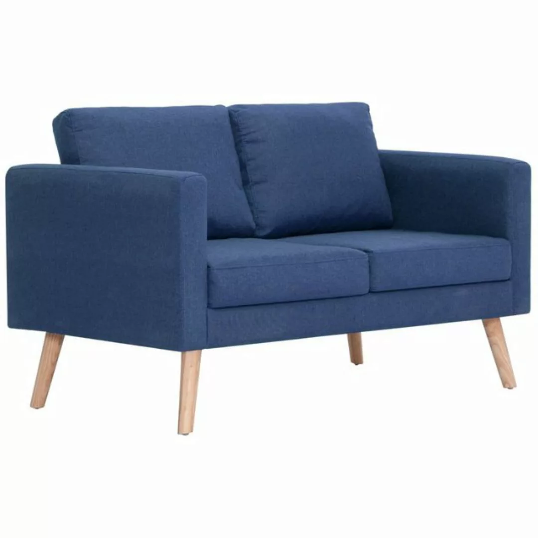 vidaXL Sofa 2-Sitzer-Sofa Stoff Blau günstig online kaufen