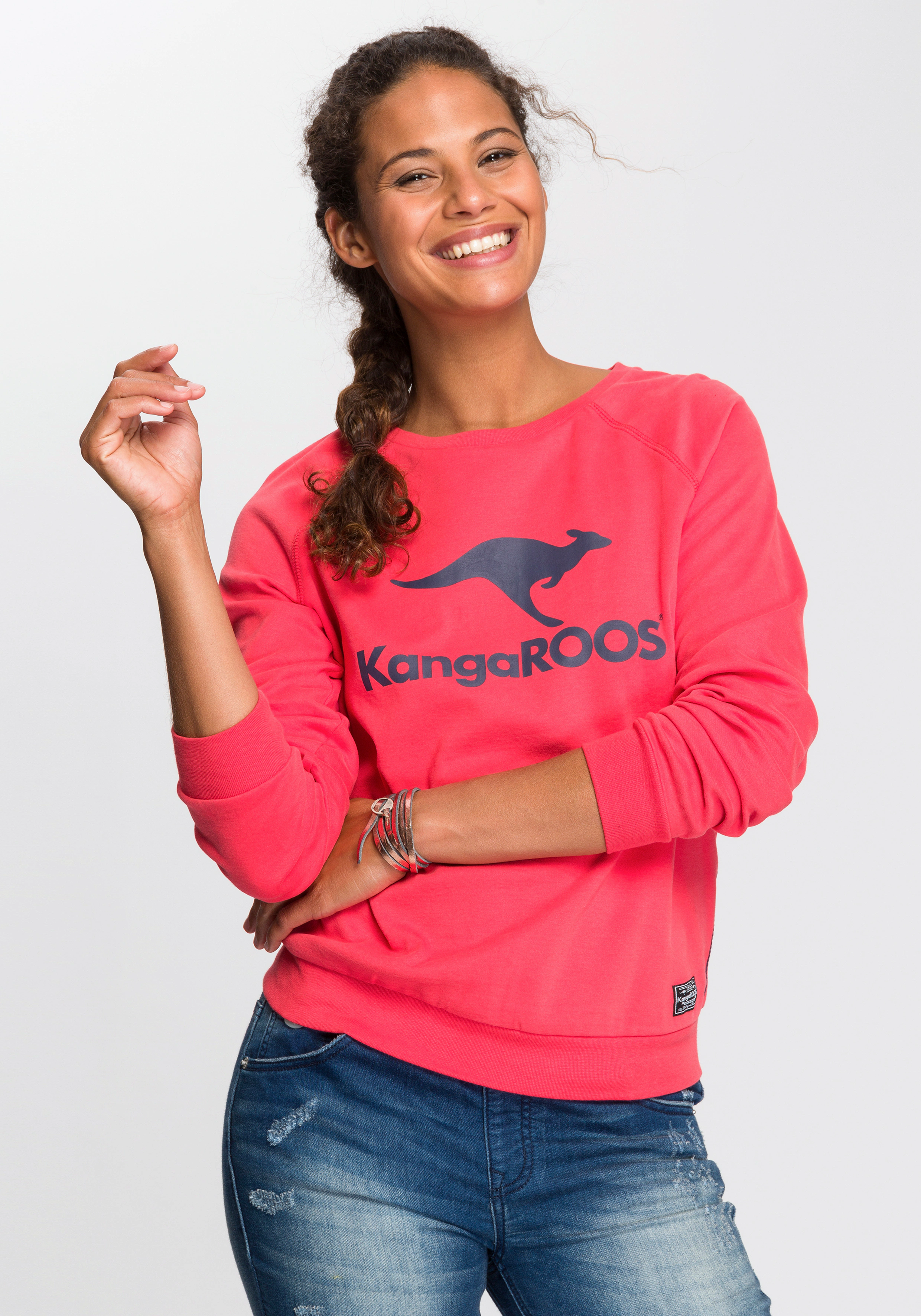 KangaROOS Sweatshirt, mit Logo Frontprint günstig online kaufen