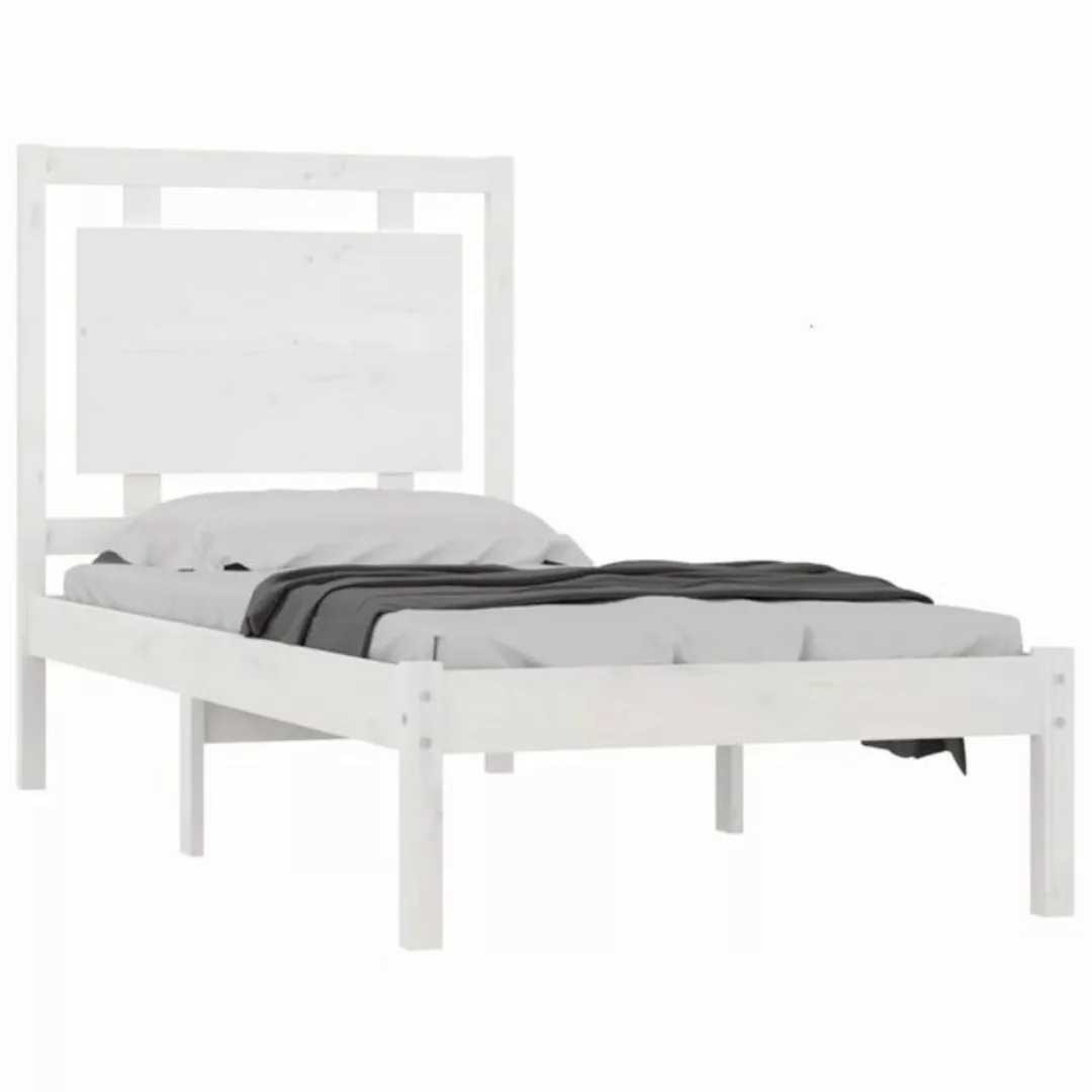 vidaXL Bett Massivholzbett Weiß 90x190 cm günstig online kaufen