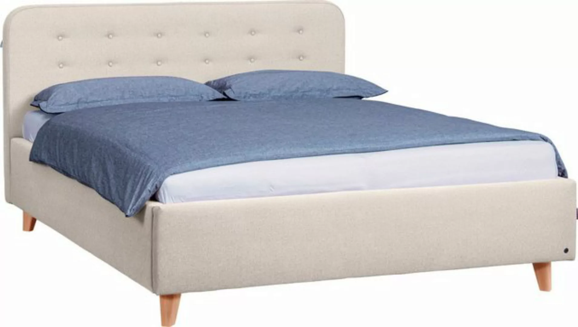 TOM TAILOR HOME Polsterbett NORDIC BED, mit Knopfheftung im Kopfteil, Füße günstig online kaufen