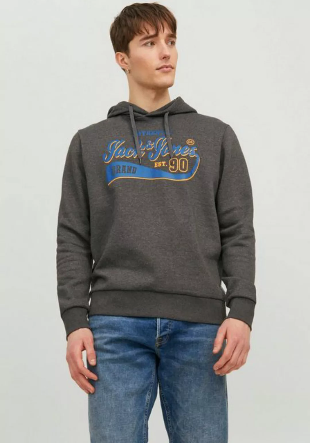Jack & Jones Kapuzensweatshirt JJELOGO SWEAT HOOD 2 COL 23/24 NOOS günstig online kaufen