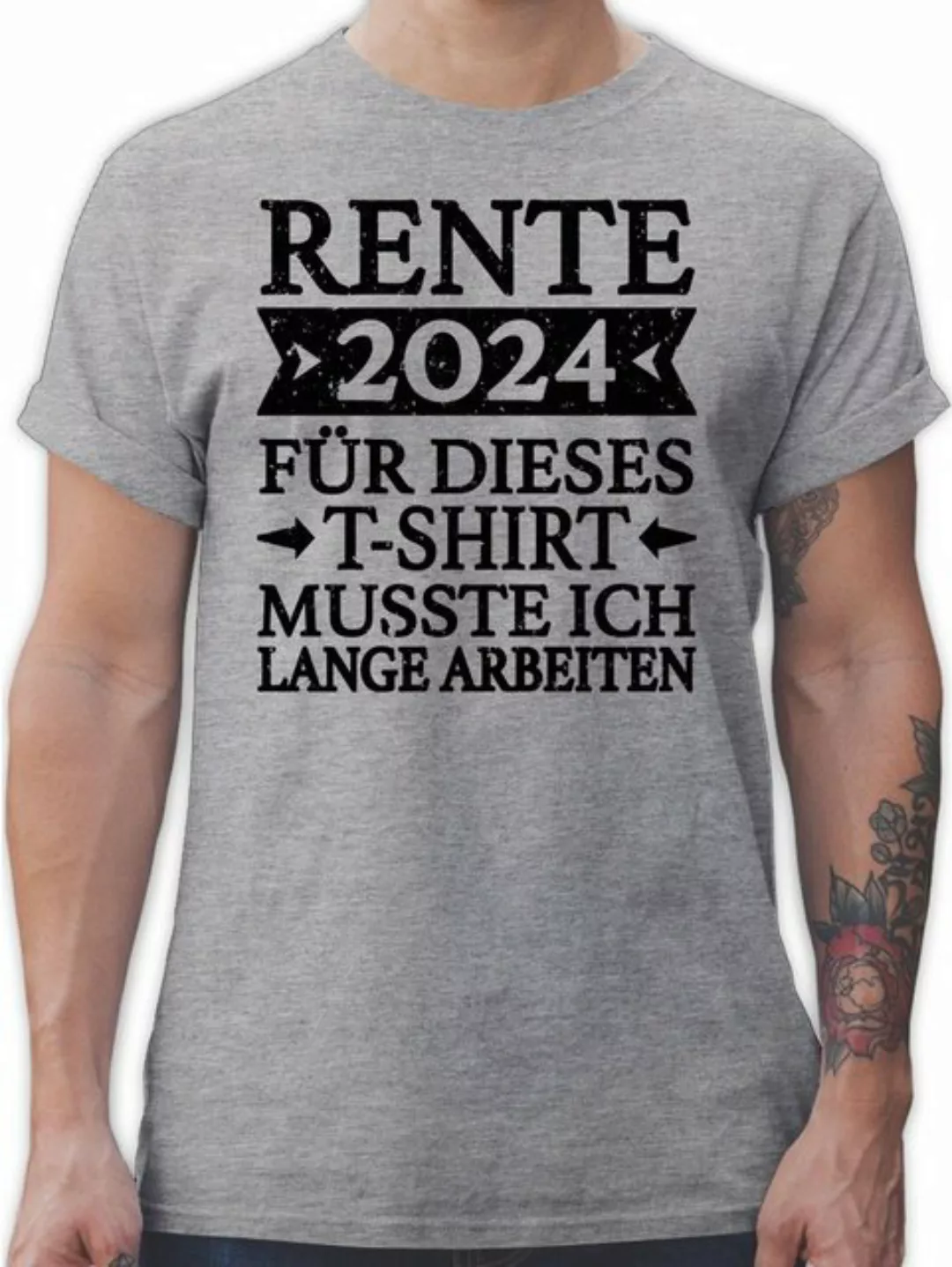 Shirtracer T-Shirt Rente 2024 für dieses T-Shirt musste ich lange arbeiten günstig online kaufen