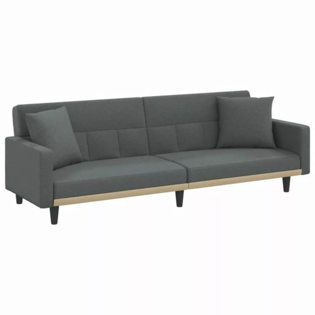 vidaXL Sofa Schlafsofa mit Kissen Dunkelgrau Stoff Schlafcouch Schlaffunkti günstig online kaufen