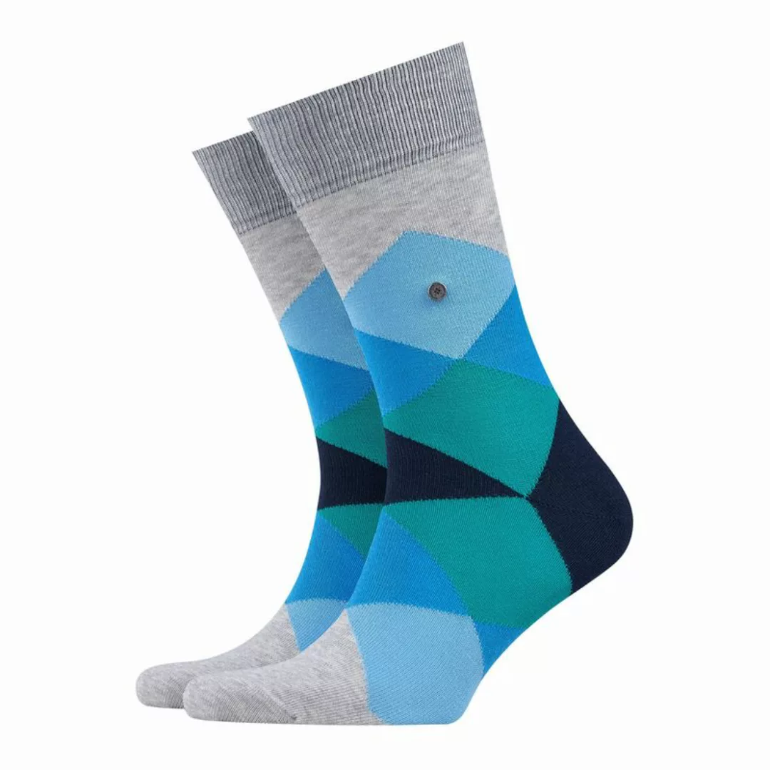 Burlington Clyde Herren Socken, 40-46, Grau, Raute, Baumwolle, 20942-382102 günstig online kaufen