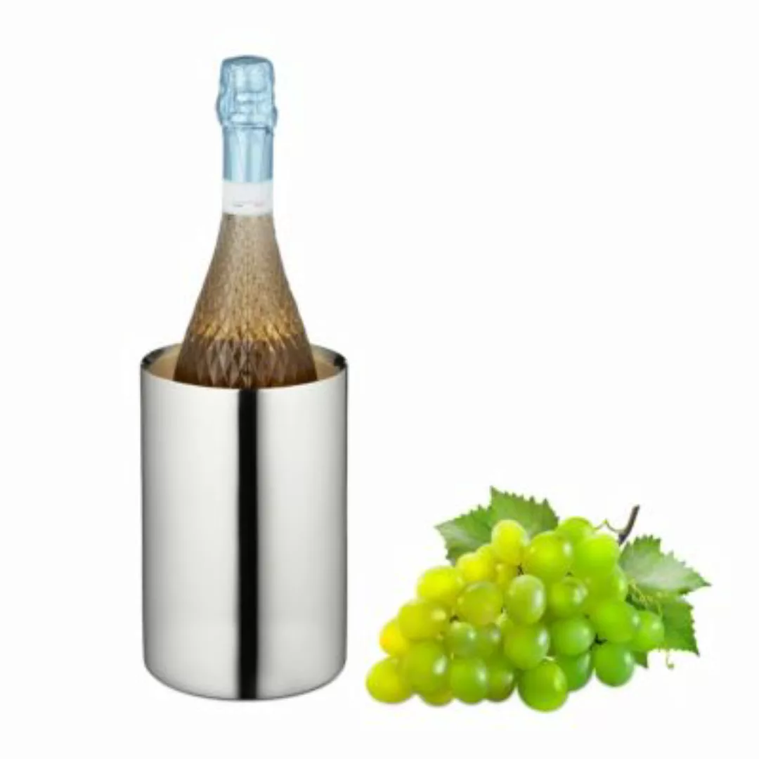 relaxdays Weinkühler aus Edelstahl silber günstig online kaufen