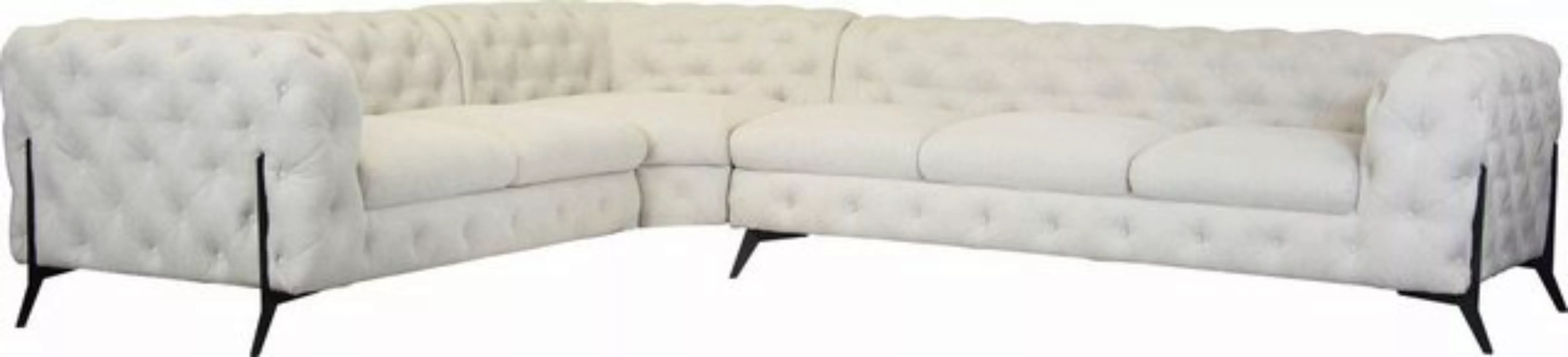 Leonique Chesterfield-Sofa Amaury L-Form, großes Ecksofa, Chesterfield-Opti günstig online kaufen