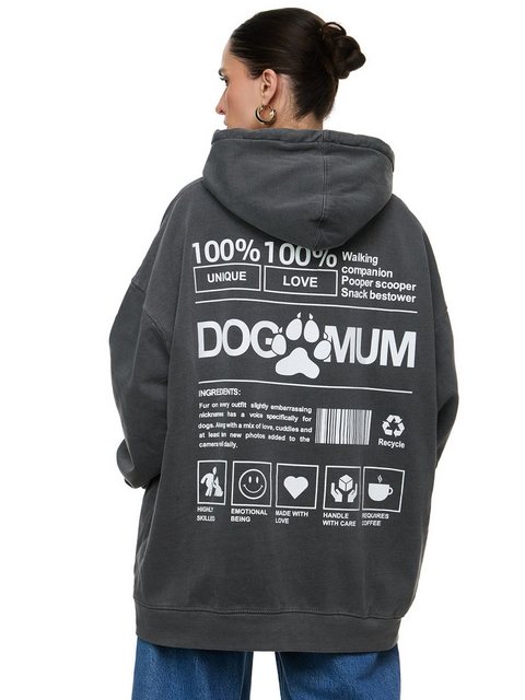 Worldclassca Hoodie Worldclassca Oversized DOG MUM Print Hoodie Kapuzenpull günstig online kaufen