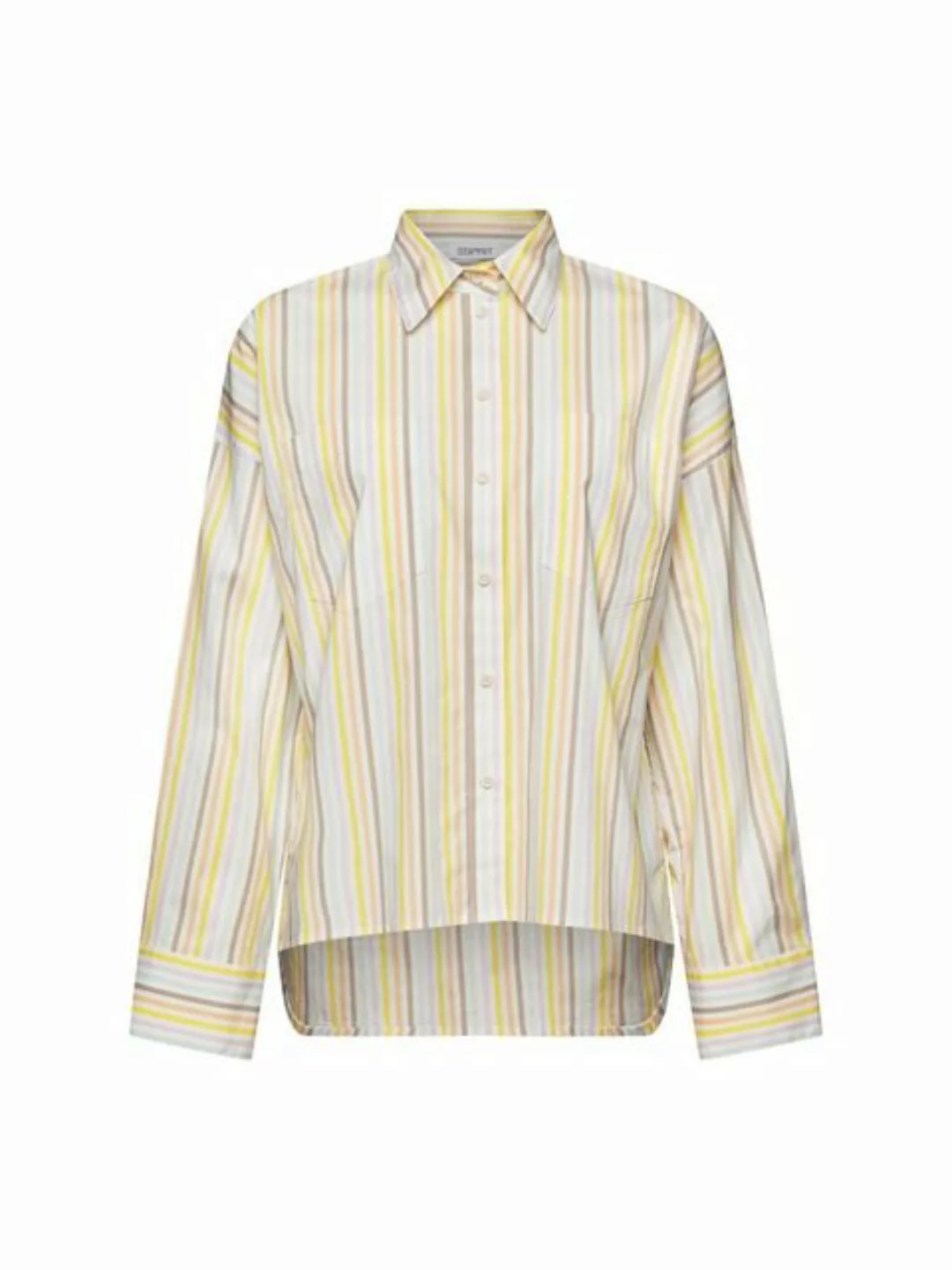 Esprit Langarmbluse Gestreiftes Button-Down-Hemd in Oversize-Form günstig online kaufen