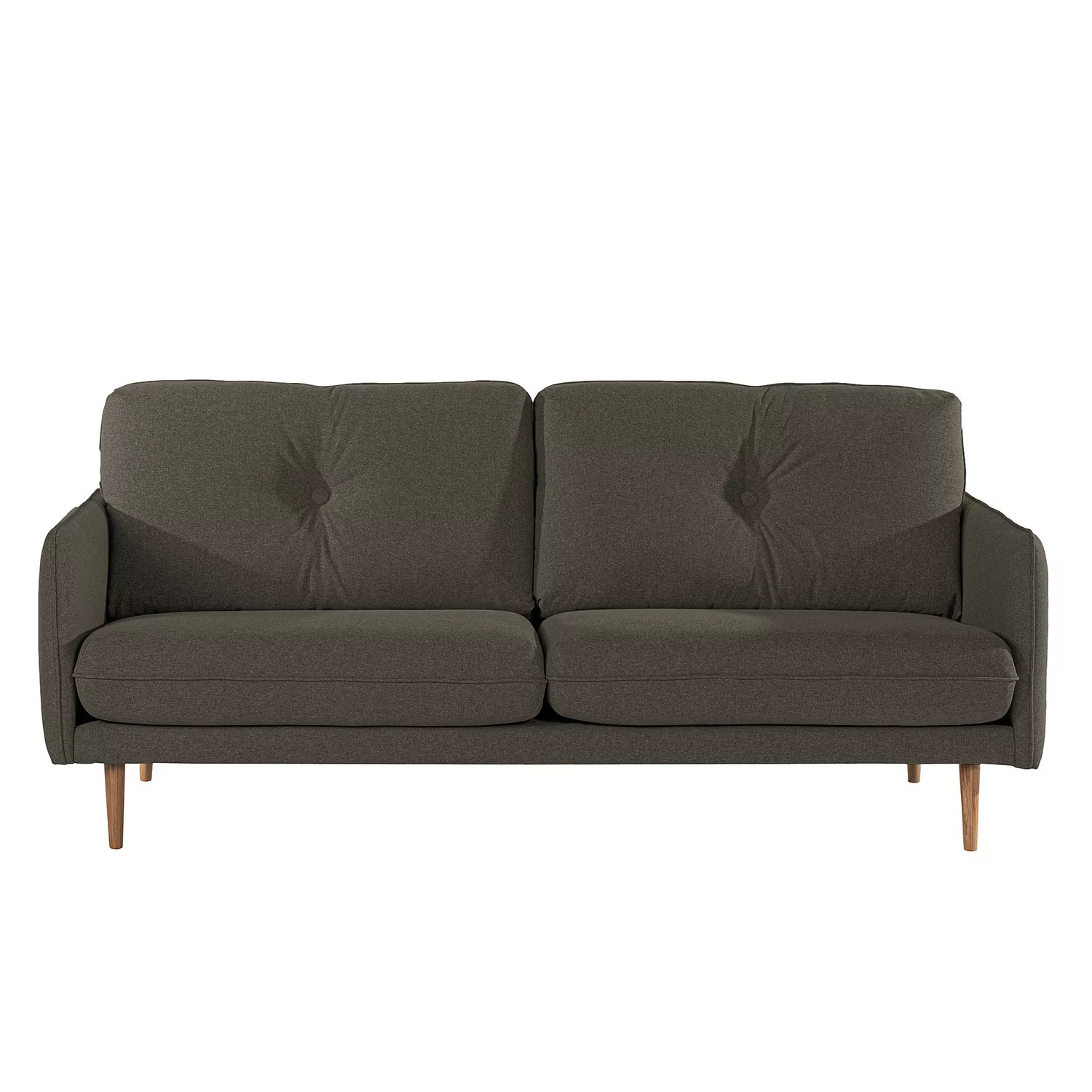 home24 Norrwood Sofa Pigna I 3-Sitzer Dunkelgrau Webstoff 208x86x94 cm günstig online kaufen