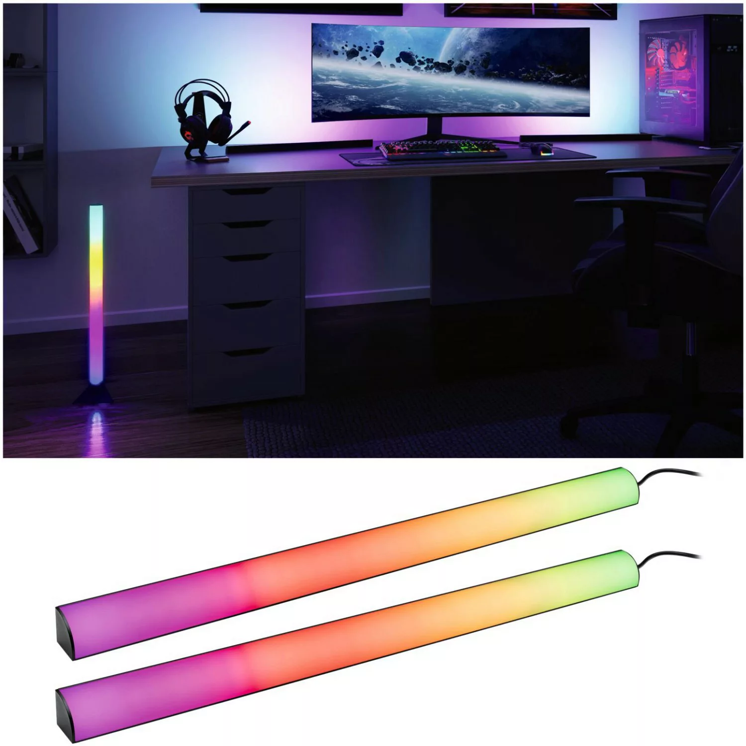 Paulmann EntertainLED Lightbar, RGB, 60cm, 2er-Set günstig online kaufen