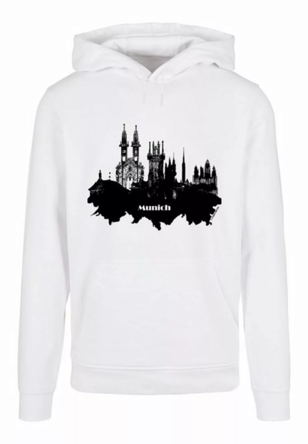 F4NT4STIC Kapuzenpullover Cities Collection - Munich skyline Print günstig online kaufen