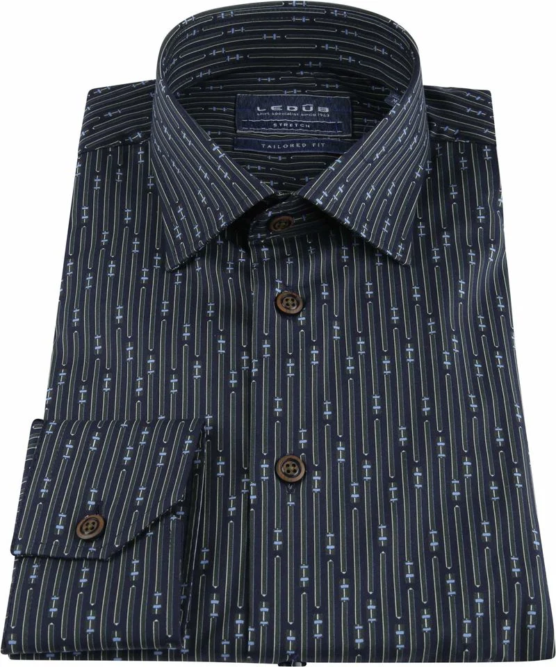 Ledub TF Hemd Dessin Dunkelgrün - Größe 40 günstig online kaufen