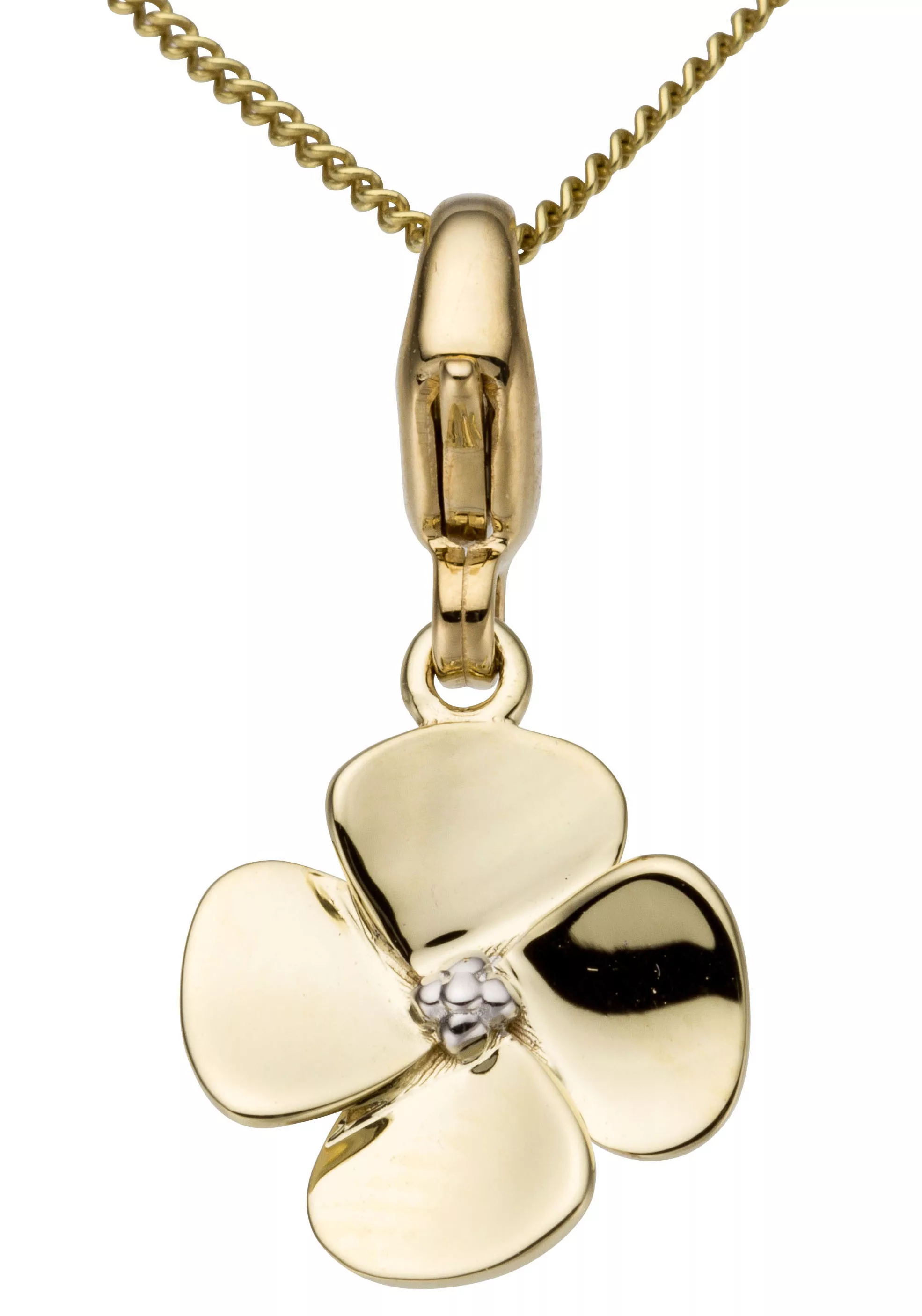 Firetti Charm Blume "Schmuck Geschenk Gold 375 Halskette Charmarmband Gold- günstig online kaufen
