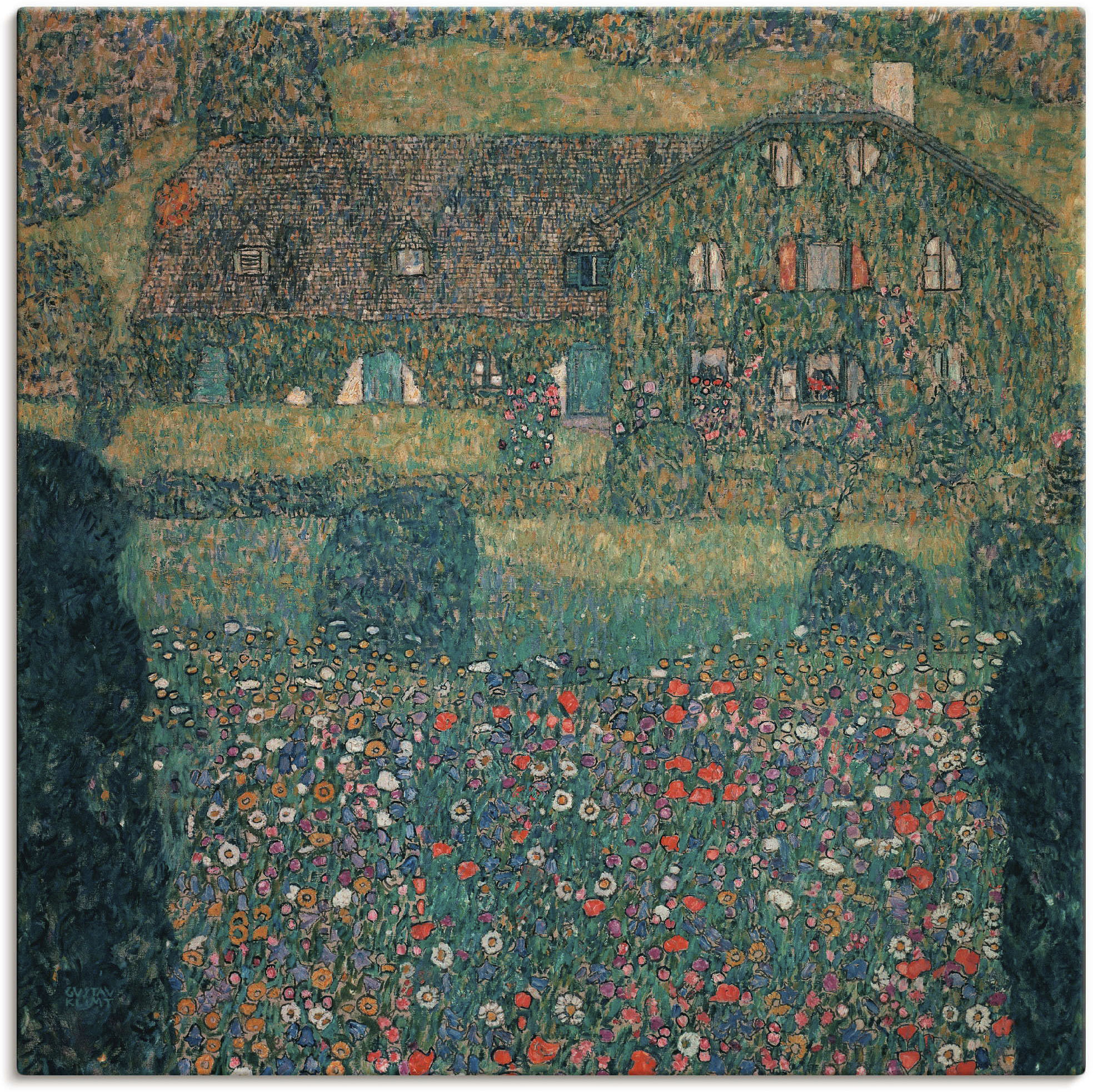 Artland Wandbild "Landhaus am Attersee. 1914.", Garten, (1 St.), als Alubil günstig online kaufen