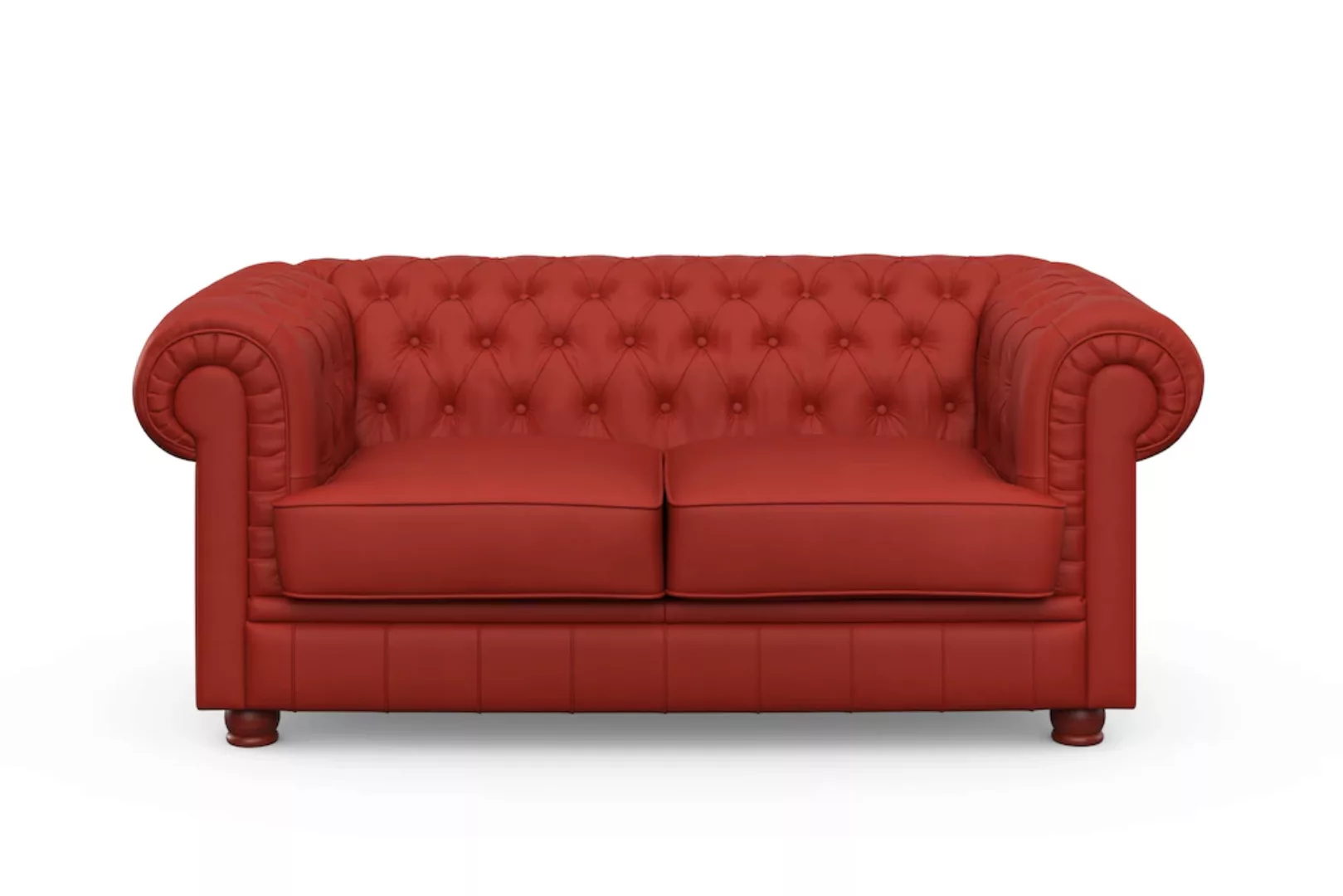 Max Winzer® Chesterfield-Sofa »Kent«, 2-Sitzer mit edler Knopfheftung, Brei günstig online kaufen