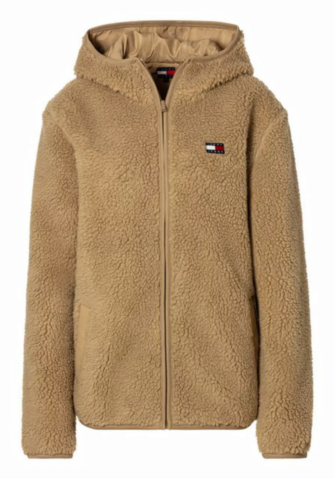 Tommy Jeans Plüschjacke TJM REG BADGE TEDDY ZIP TRU EXT mit Logopatch, leic günstig online kaufen