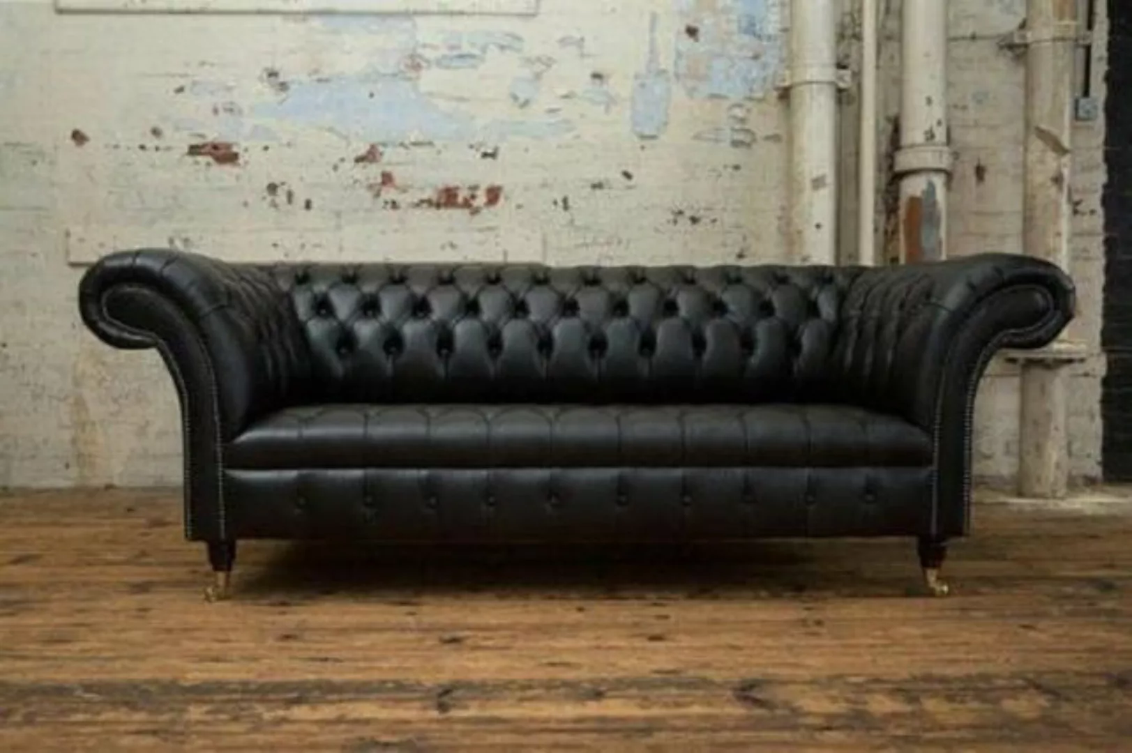 JVmoebel 3-Sitzer Ledersofa Chesterfield Sofa 3 Sitzer Sofas Couchen 100% L günstig online kaufen