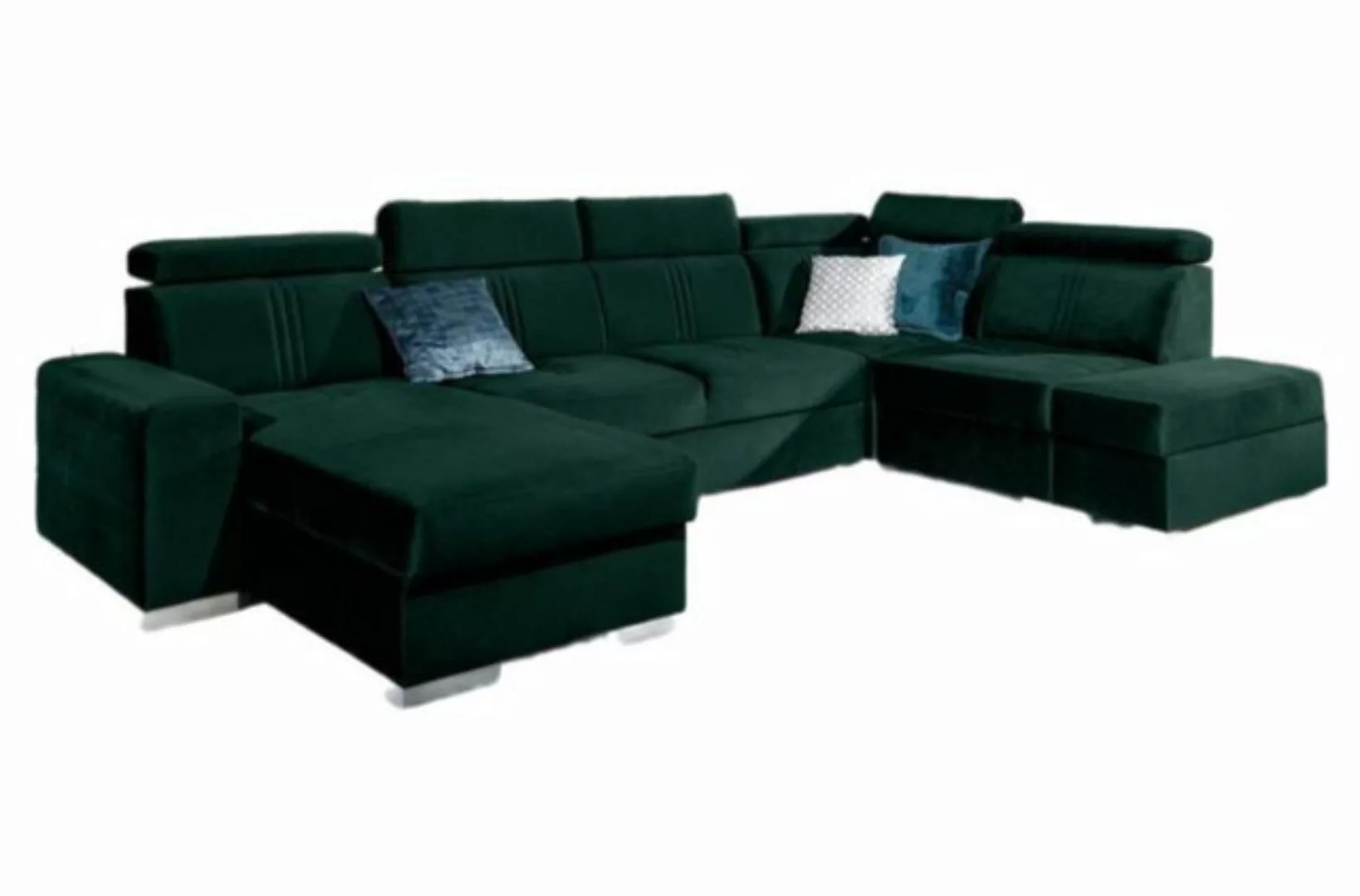 Luxusbetten24 Schlafsofa Designer Sofa Leandro U, mit USB, Schlaf- und Klap günstig online kaufen