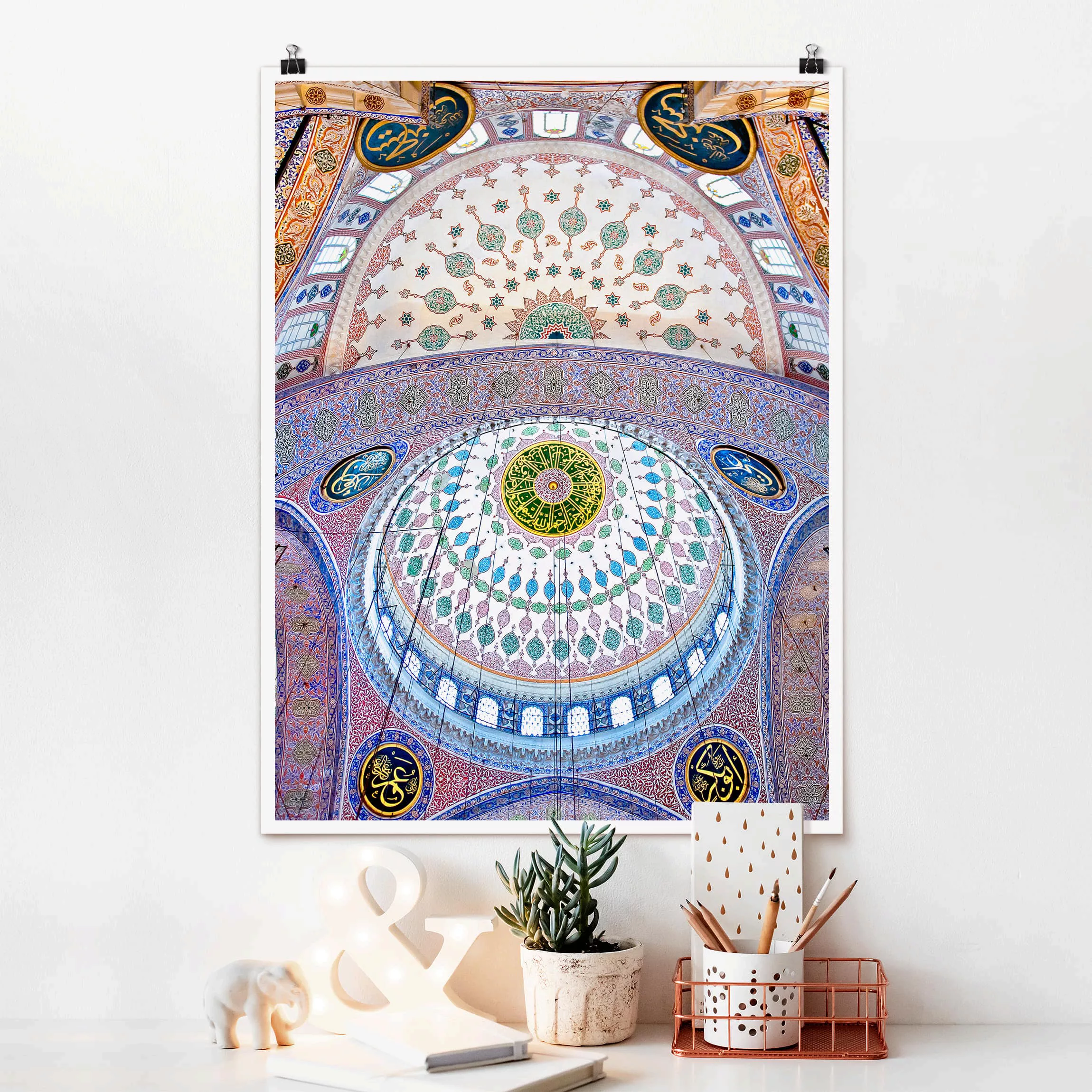 Poster Architektur & Skyline - Hochformat Blaue Moschee in Istanbul günstig online kaufen