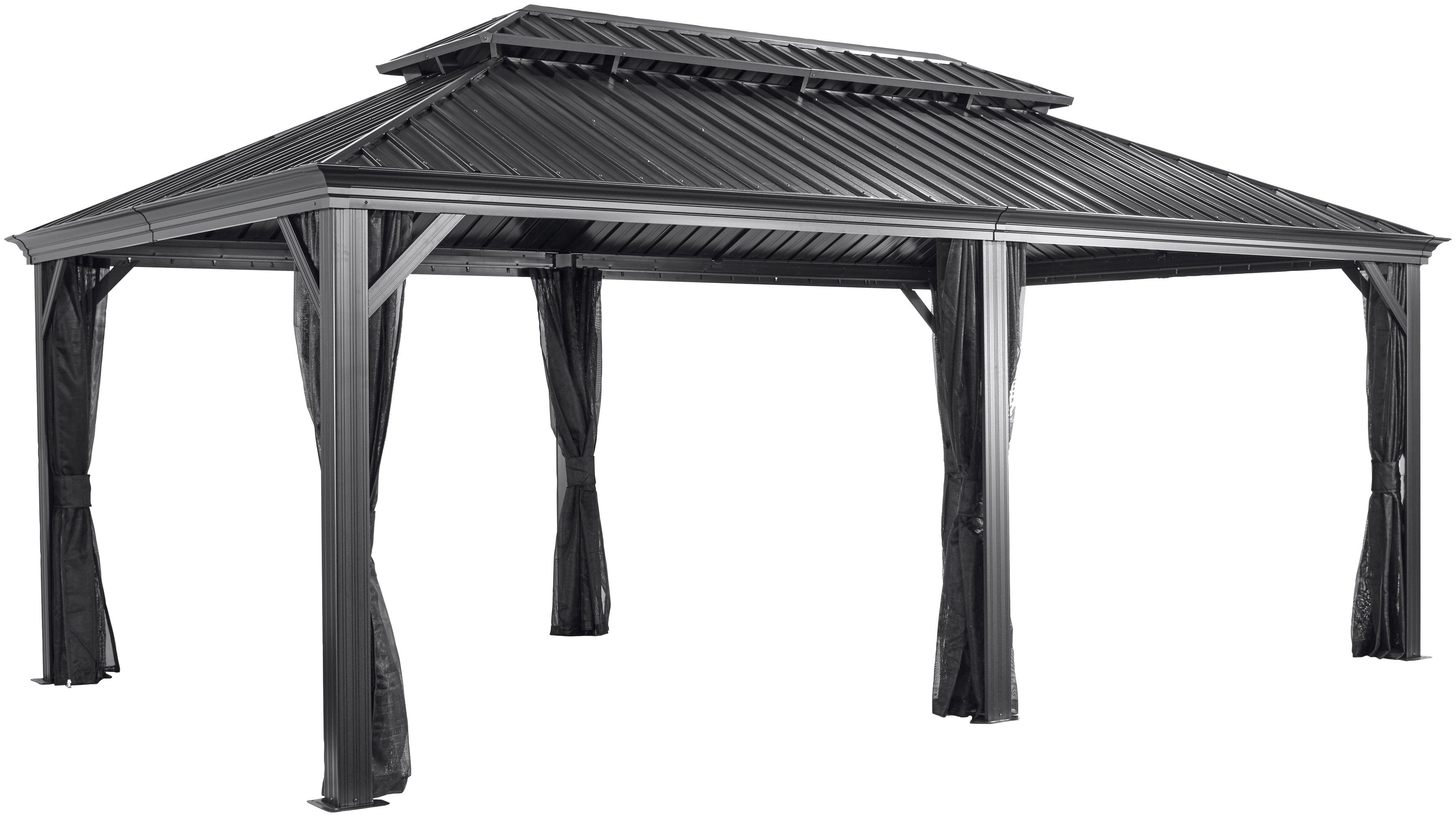 Sojag Pavillon "Gazebo Messina", (Set), BxT: 363x598 cm, mit 6 Moskitonetze günstig online kaufen