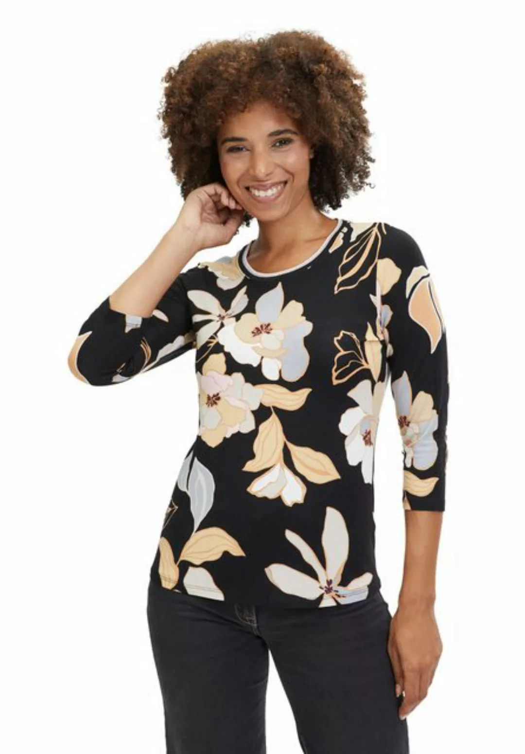 Betty Barclay 3/4-Arm-Shirt Betty Barclay Basic Shirt mit Print (1-tlg) Rip günstig online kaufen