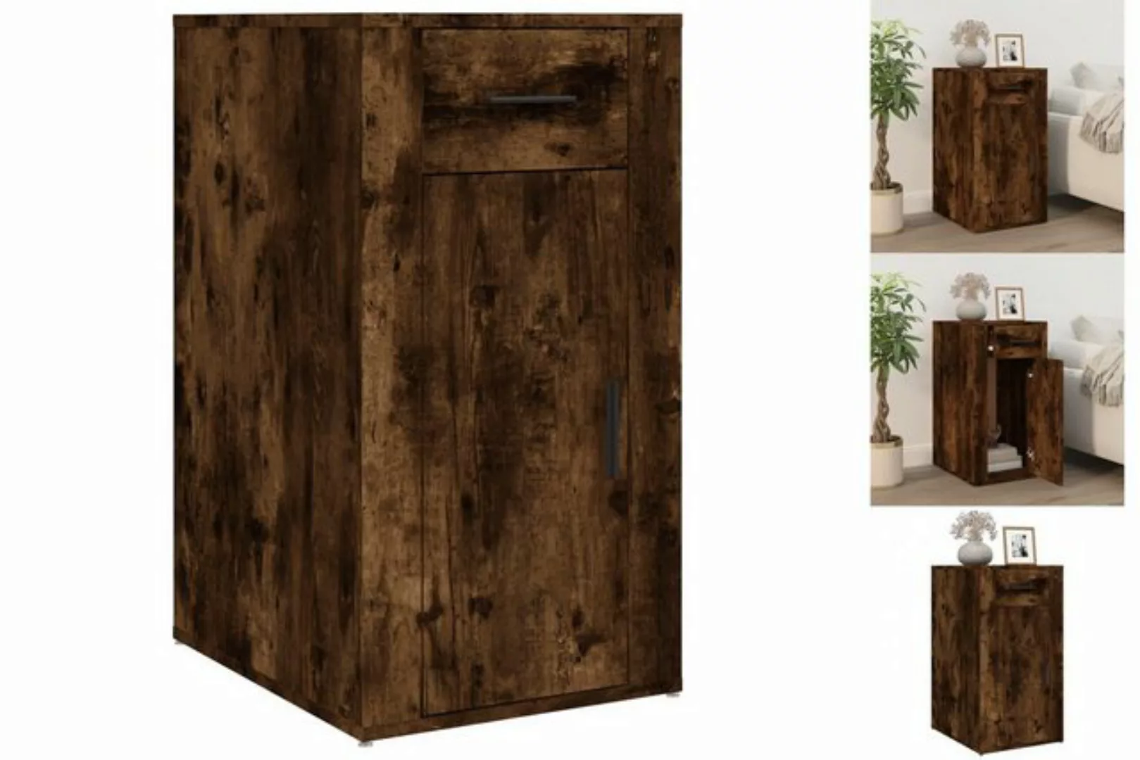 vidaXL Stauraumschrank Büroschrank Räuchereiche 40x49x75 cm Holzwerkstoff ( günstig online kaufen