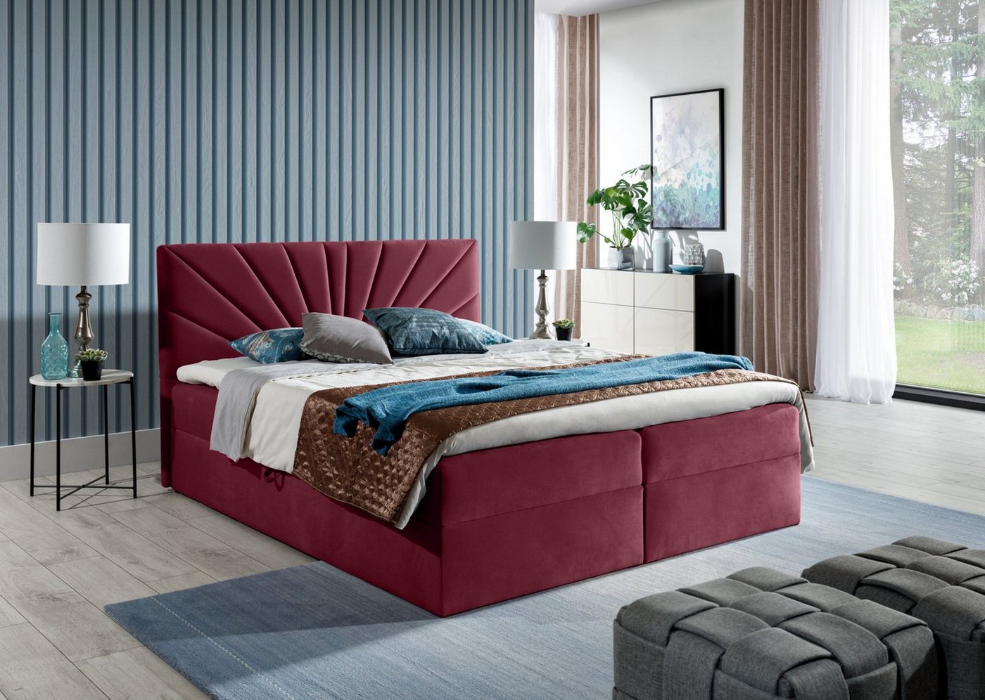 99rooms Boxspringbett Zenturio (Schlafzimmerbett, Bett), 120/140/160/180 x günstig online kaufen