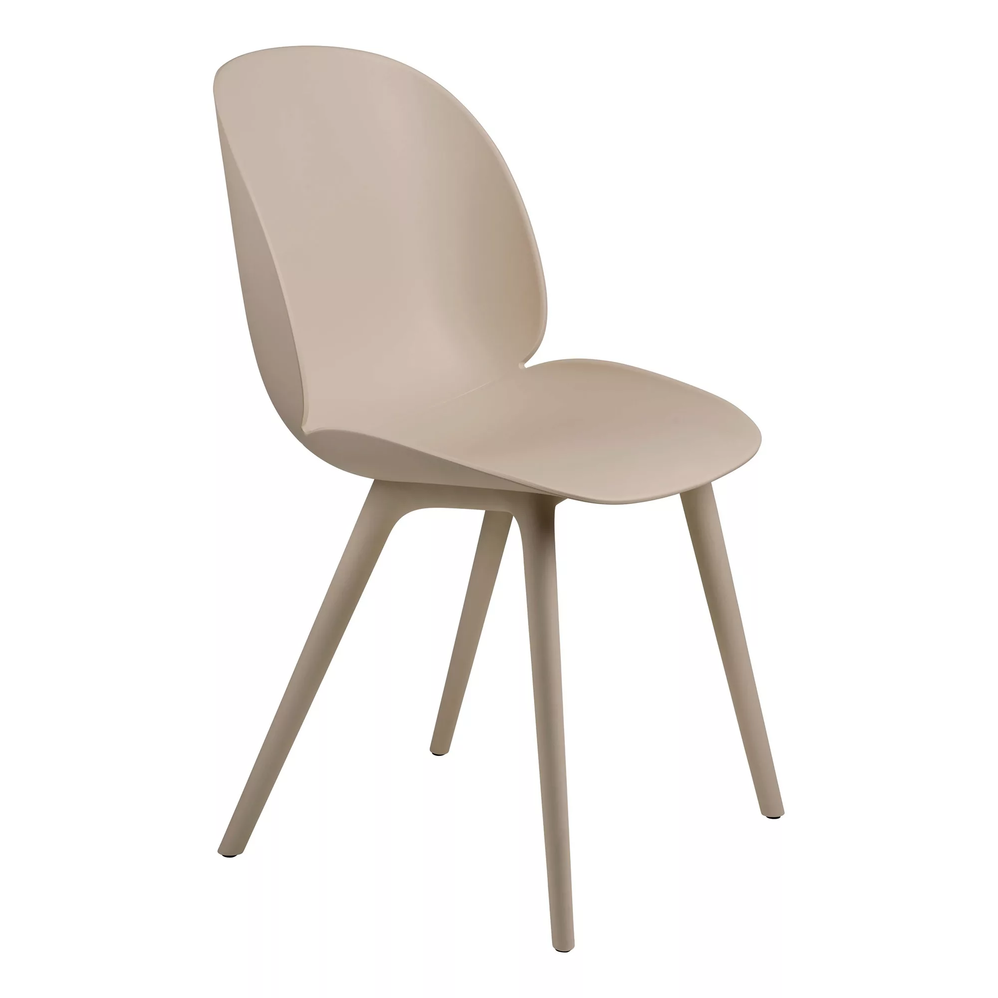 Gubi - Beetle Dining Chair Gestell Kunststoff - neues beige/BIFMA-zertifzie günstig online kaufen