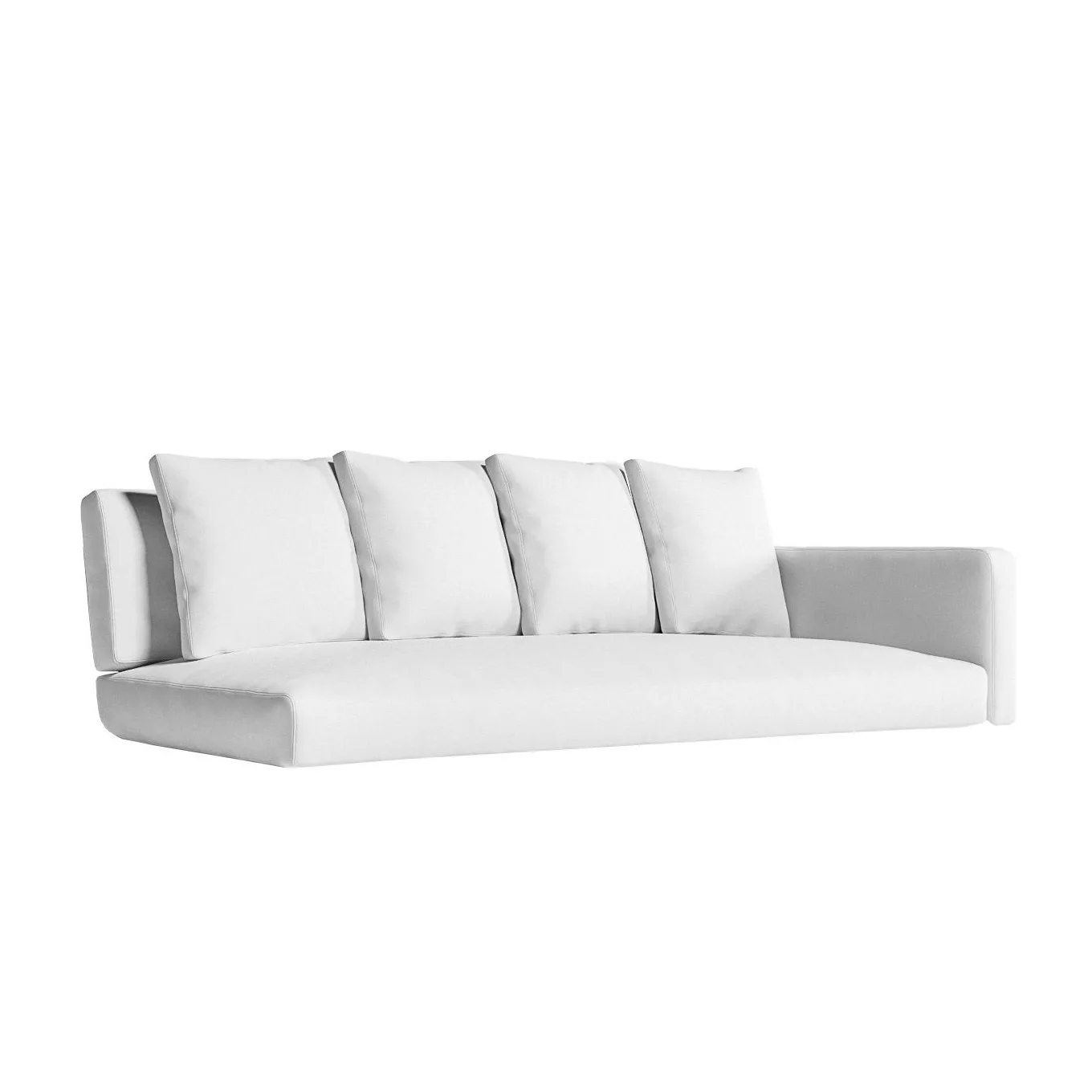 Gandia Blasco - Flat Sofa Modular 1 rechter Arm - weiß/Stoff Soft Crevin Du günstig online kaufen