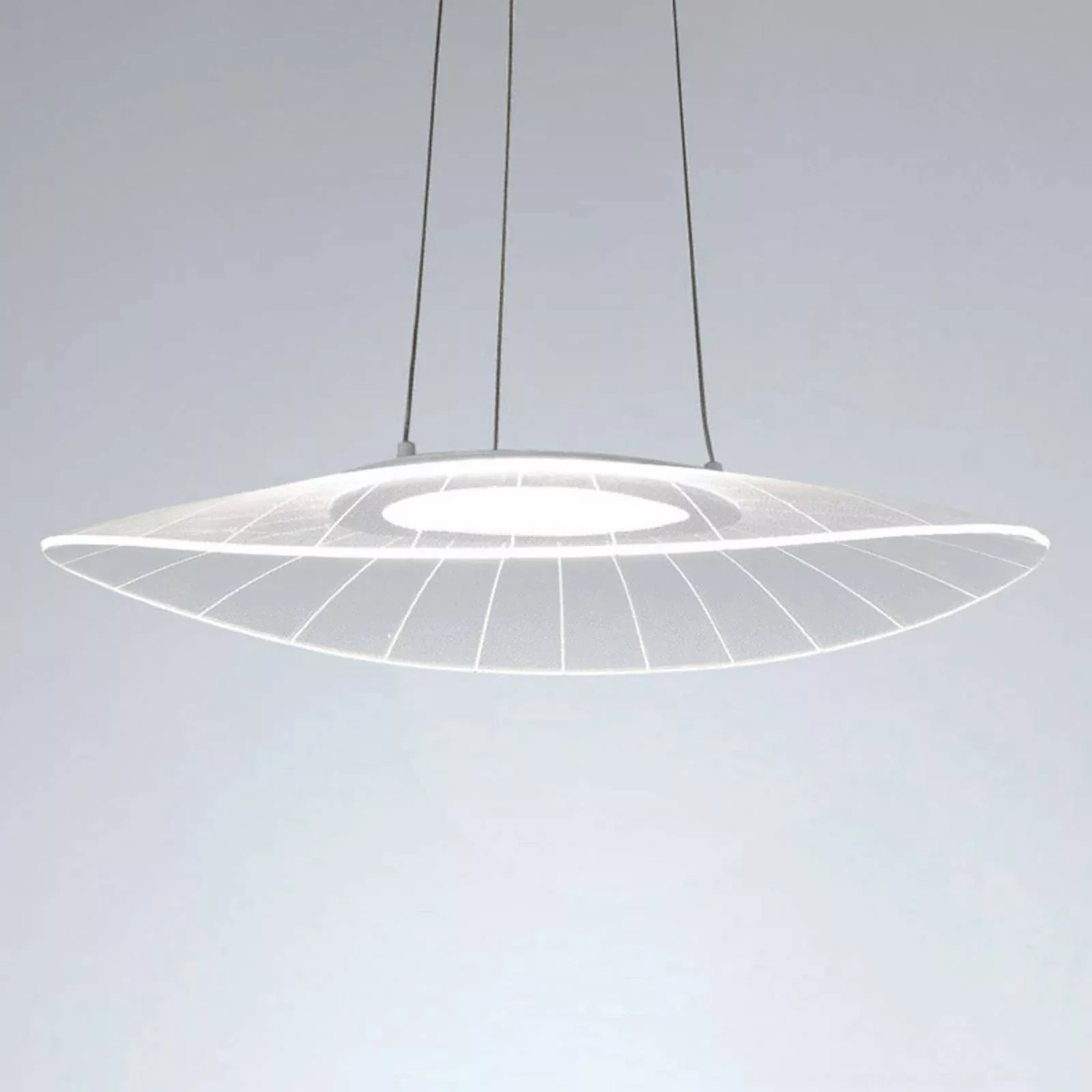 LED-Hängeleuchte Vela, weiß, oval, 59 cm x 43 cm günstig online kaufen