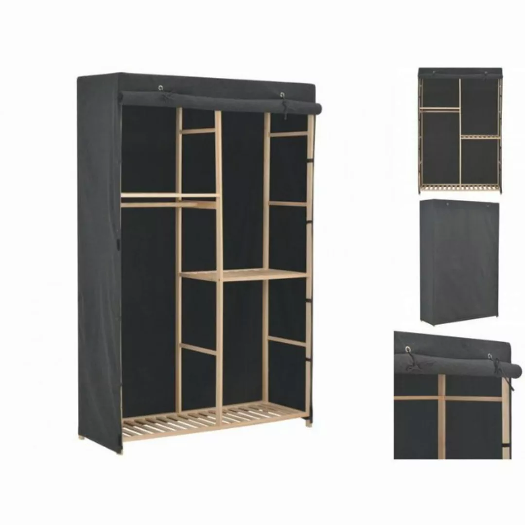 vidaXL Kleiderschrank 3-stufiger Kleiderschrank Grau 110 x 40 x 170 cm Stof günstig online kaufen