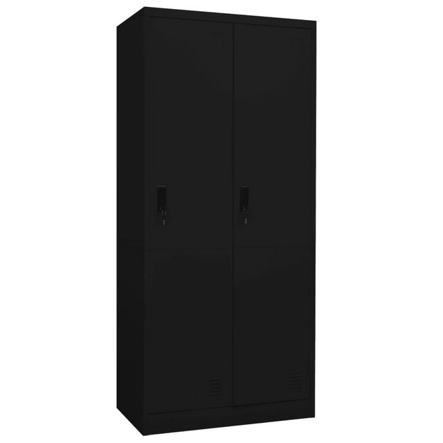 Kleiderschrank Schwarz 80x50x180 Cm Stahl günstig online kaufen