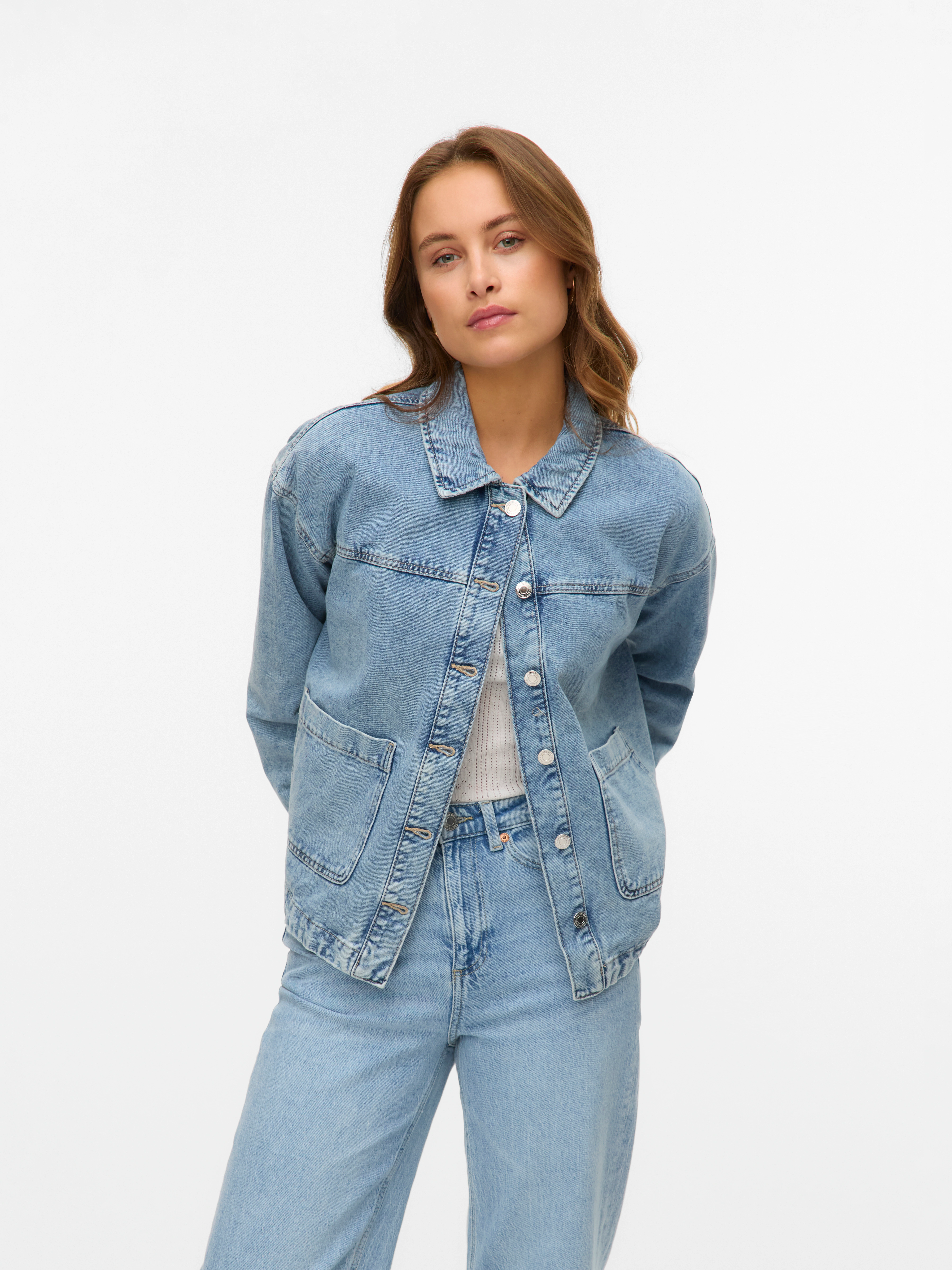 Vero Moda Jeansjacke "VMJAMIE LS DENIM SHACKET MIX NOOS" günstig online kaufen