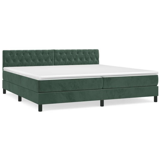 furnicato Bett Boxspringbett mit Matratze Dunkelgrün 200x200 cm Samt (1-tlg günstig online kaufen