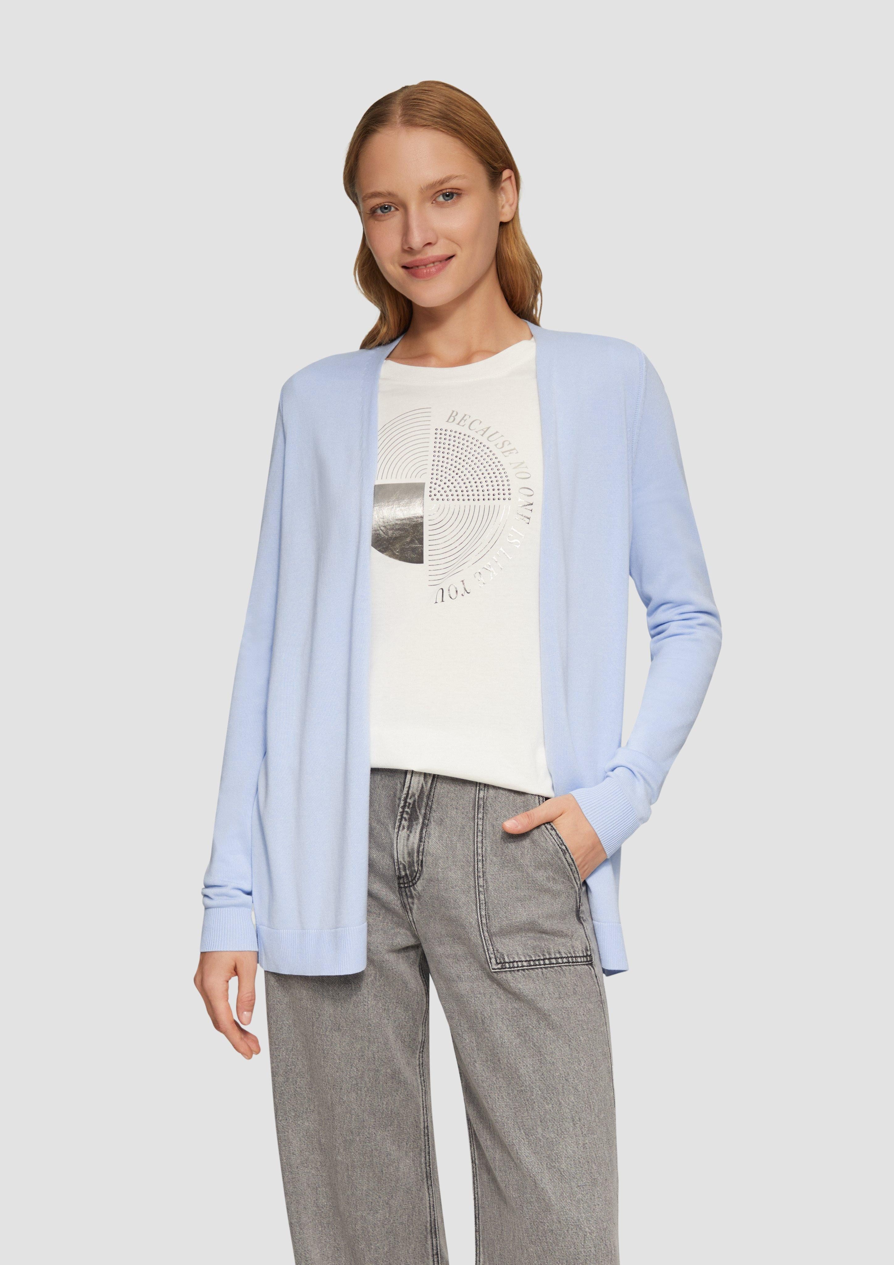 s.Oliver Strickjacke Offene Strickjacke aus Viskosemix günstig online kaufen