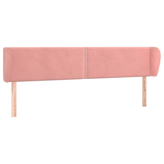 vidaXL Bett, Kopfteil mit Ohren Rosa 163x23x78/88 cm Samt günstig online kaufen