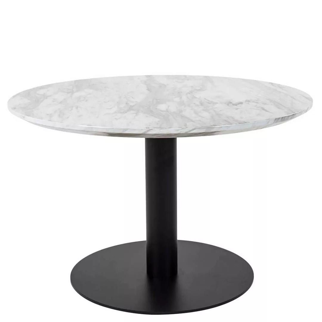 Wohnzimmer Tisch in Schwarz und Hellgrau marmoriert rund günstig online kaufen