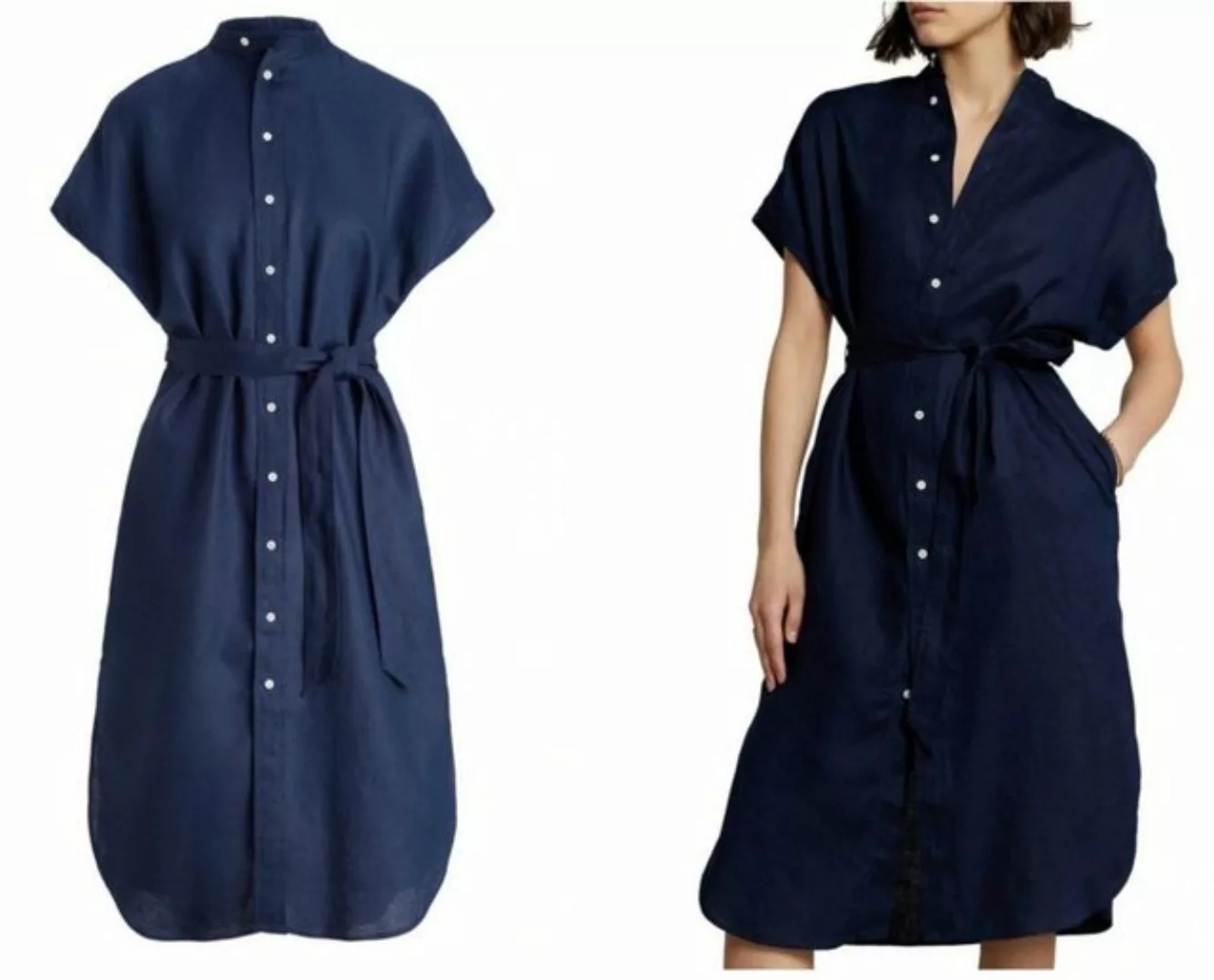 Ralph Lauren Midikleid POLO RALPH LAUREN Belted Linen Midi Shirtdress Dress günstig online kaufen