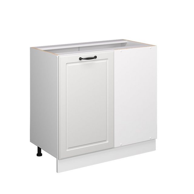 Vicco Eckunterschrank R-Line, Weiß Landhaus/Weiß, 86 cm ohne Arbeitsplatte günstig online kaufen