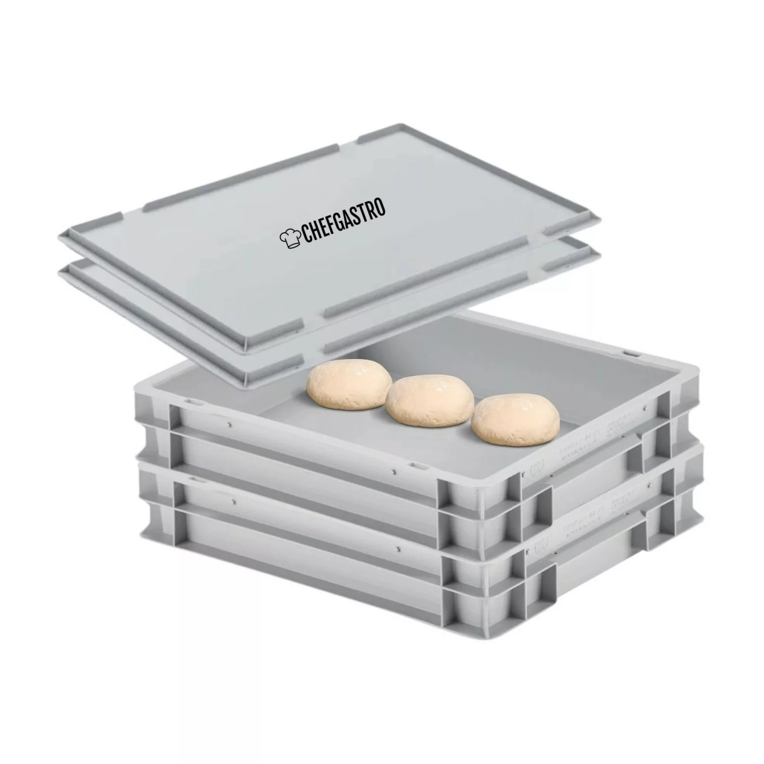 PROREGAL CHEFGASTRO SuperSparSet 2x Pizzaballenbox mit 2 x Deckel HxBxT 85 günstig online kaufen